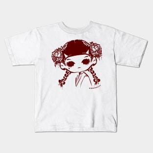 whimsical chinese doll illustration Kids T-Shirt